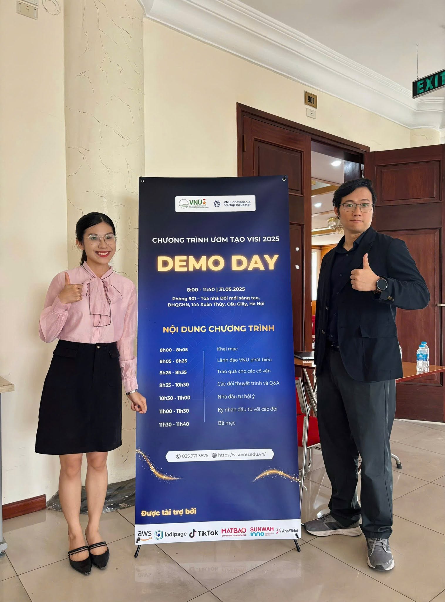 VISI 2025育成プログラムのDemo Dayに参加したGeneSkin AIの代表。